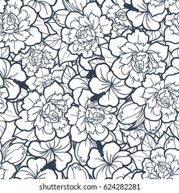 Abstract elegance seamless pattern with floral background