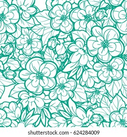 Abstract elegance seamless pattern with floral background