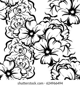 Abstract elegance seamless pattern with floral background