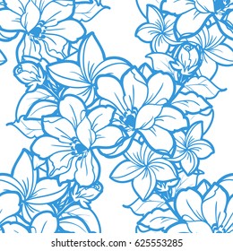 Abstract elegance seamless pattern with floral background