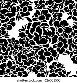 Abstract elegance seamless pattern with floral background