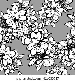 Abstract elegance seamless pattern with floral background Abstract elegance seamless pattern with floral background