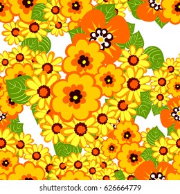 Abstract elegance seamless pattern with floral background