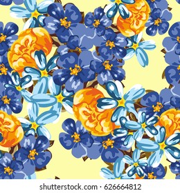 Abstract elegance seamless pattern with floral background