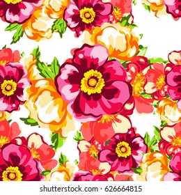 Abstract elegance seamless pattern with floral background