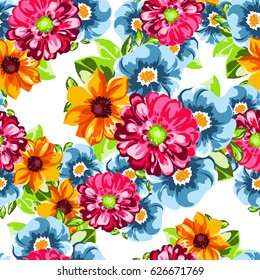 Abstract elegance seamless pattern with floral background