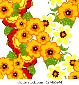 Abstract elegance seamless pattern with floral background