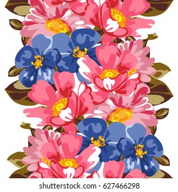 Abstract elegance seamless pattern with floral background
