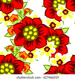 Abstract elegance seamless pattern with floral background