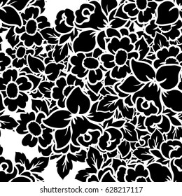 Abstract elegance seamless pattern with floral background