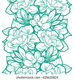 Abstract elegance seamless pattern with floral background