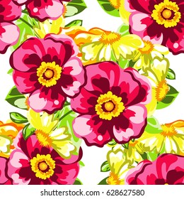 Abstract elegance seamless pattern with floral background