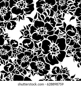 Abstract elegance seamless pattern with floral background