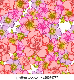 Abstract elegance seamless pattern with floral background