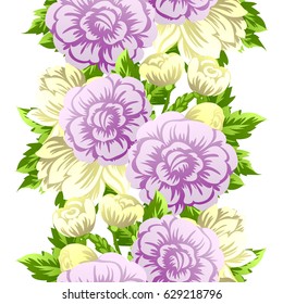 Abstract elegance seamless pattern with floral background