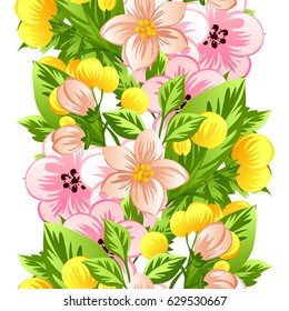 Abstract elegance seamless pattern with floral background