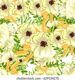 Abstract elegance seamless pattern with floral background