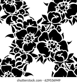 Abstract elegance seamless pattern with floral background