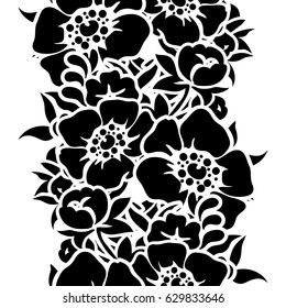 Abstract elegance seamless pattern with floral background