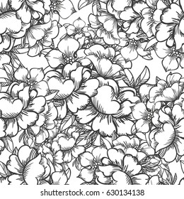 Abstract elegance seamless pattern with floral background