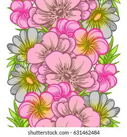 Abstract elegance seamless pattern with floral background