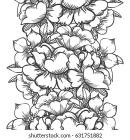 Abstract elegance seamless pattern with floral background