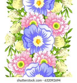 Abstract elegance seamless pattern with floral background