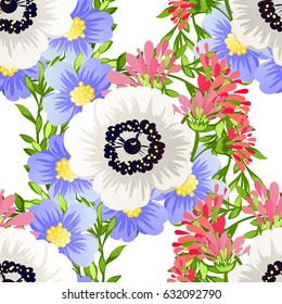 Abstract elegance seamless pattern with floral background