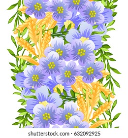 Abstract elegance seamless pattern with floral background