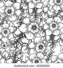 Abstract elegance seamless pattern with floral background