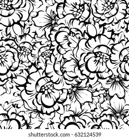 Abstract elegance seamless pattern with floral background