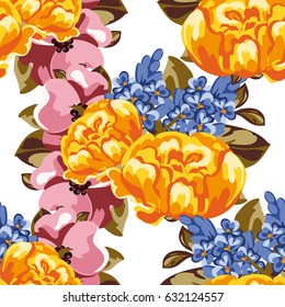 Abstract elegance seamless pattern with floral background