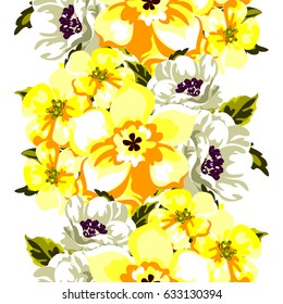 Abstract elegance seamless pattern with floral background