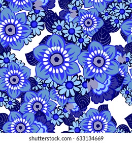 Abstract elegance seamless pattern with floral background