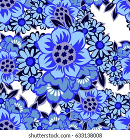 Abstract elegance seamless pattern with floral background