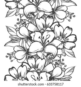 Abstract elegance seamless pattern with floral background