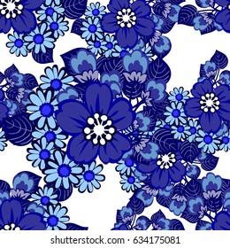 Abstract elegance seamless pattern with floral background