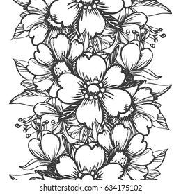 Abstract elegance seamless pattern with floral background