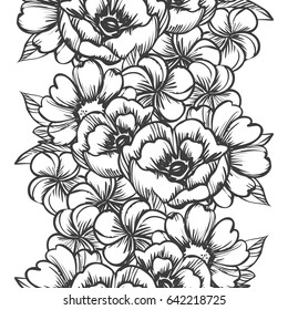 Abstract elegance seamless pattern with floral background