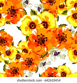Abstract elegance seamless pattern with floral background