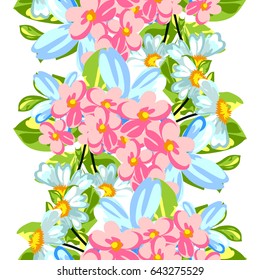 Abstract elegance seamless pattern with floral background