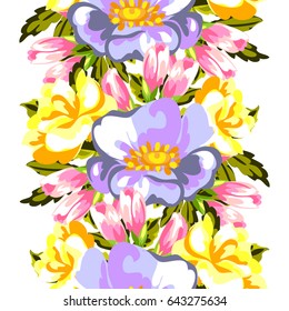 Abstract elegance seamless pattern with floral background