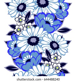 Abstract elegance seamless pattern with floral background