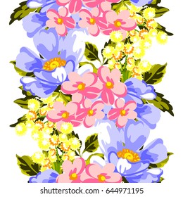 Abstract elegance seamless pattern with floral background
