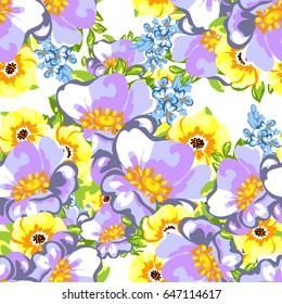 Abstract elegance seamless pattern with floral background