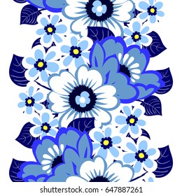 Abstract elegance seamless pattern with floral background