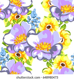 Abstract elegance seamless pattern with floral background