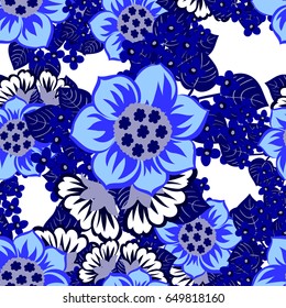 Abstract elegance seamless pattern with floral background
