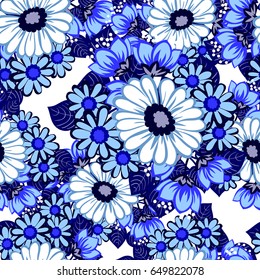 Abstract elegance seamless pattern with floral background