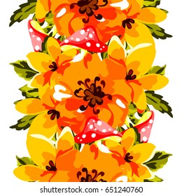 Abstract elegance seamless pattern with floral background